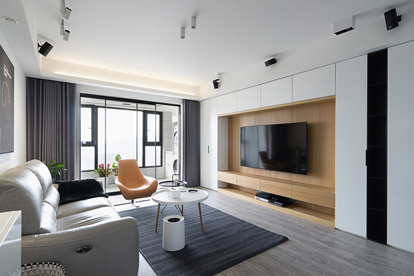 106平三居室簡約風(fēng)，打破常規(guī)臥室設(shè)計(jì)